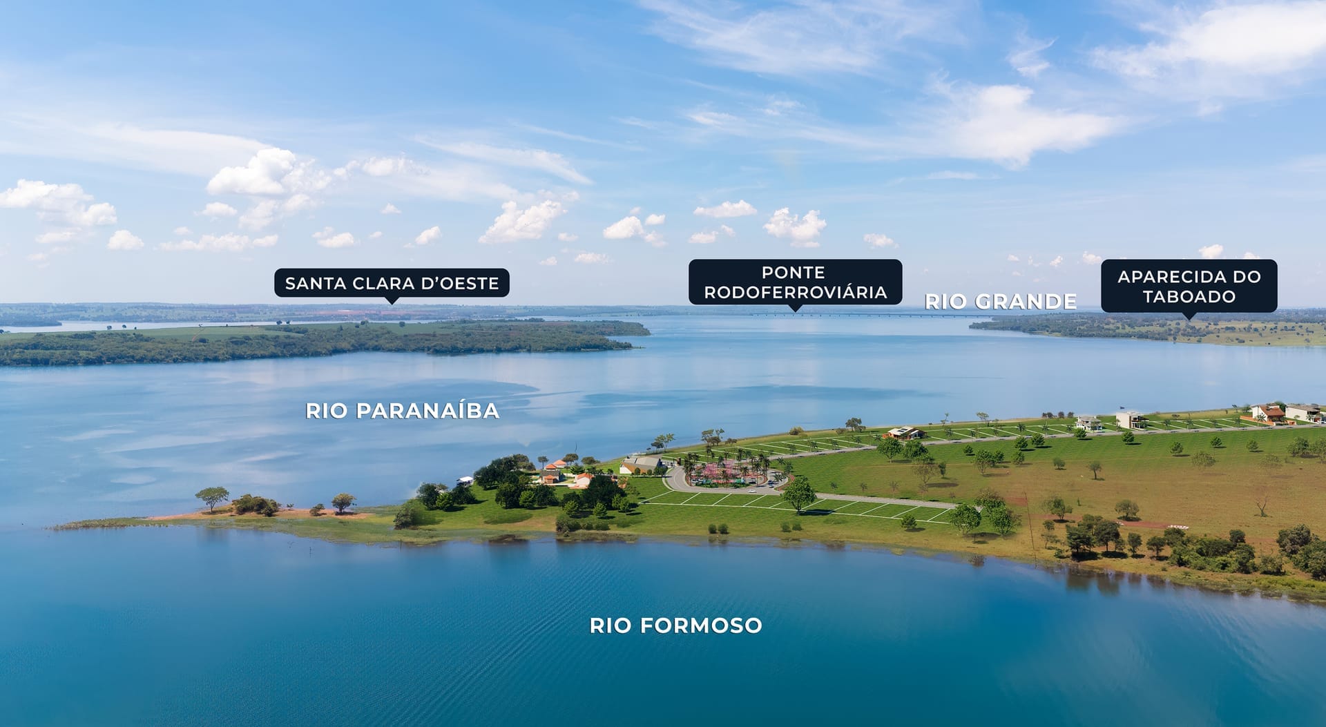 Mapa da localização privilegiada do Império das Águas
